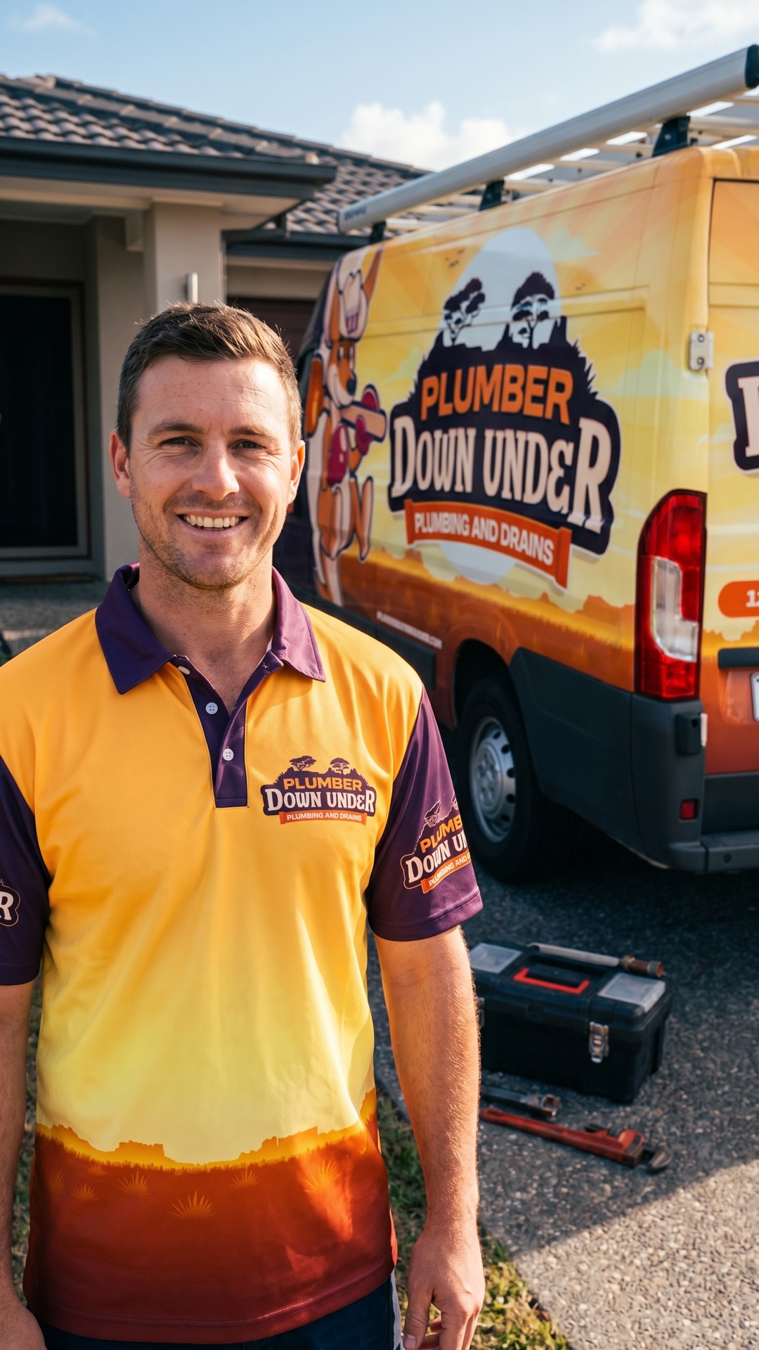 Joey Walsh, founder and master plumber, on a job in Austin.